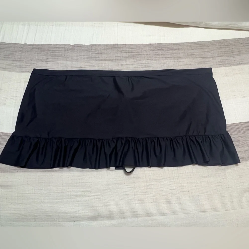 J. Crew Black Cover Up Wrap Skirt - Picture 4 of 7
